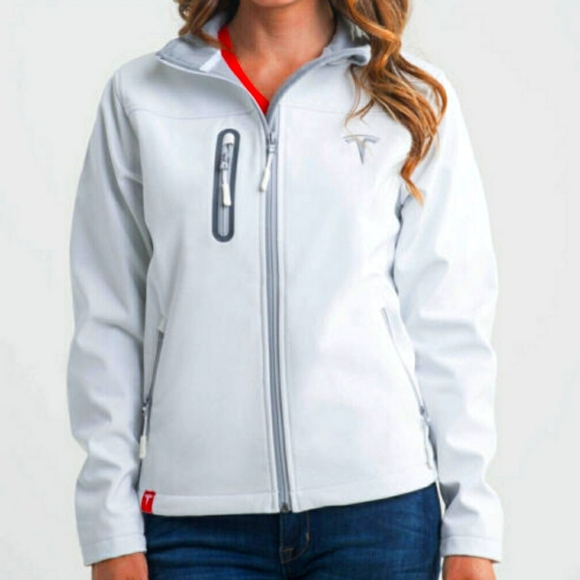 NWT TESLA Corp jacket,  Color White. Size L, RARE - Picture 1 of 17